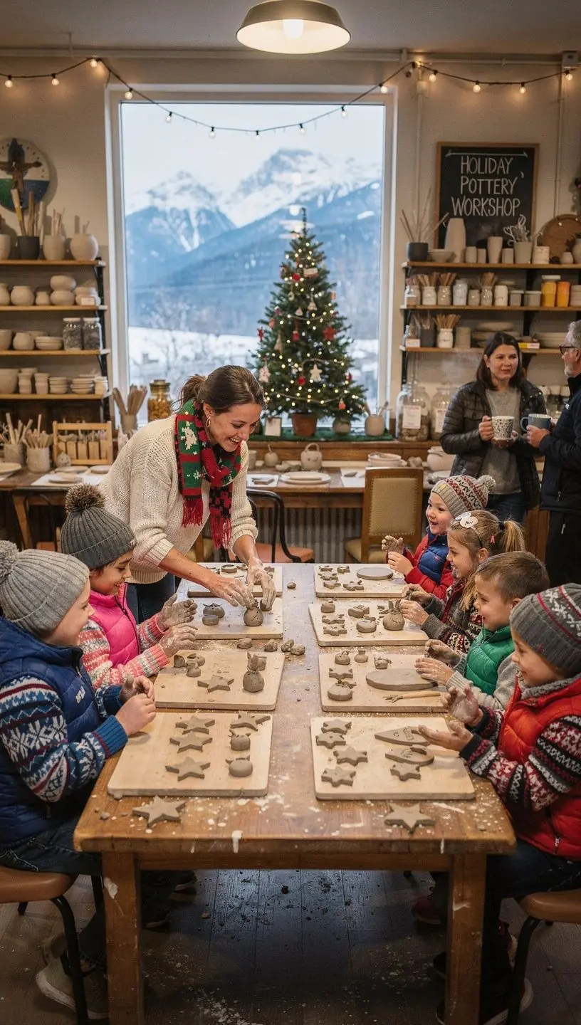Farbenfrohe Glasuren, die auf frisch getöpferte Keramiken aufgetragen werden.